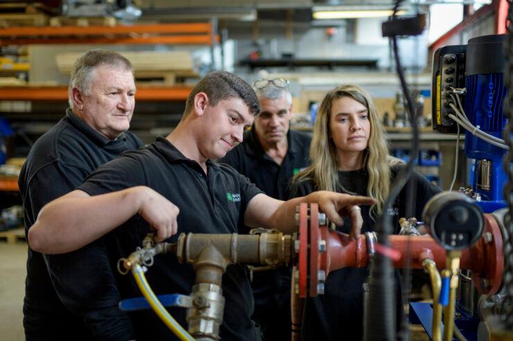 Anglo pumps team in workshop