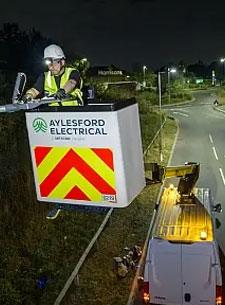 Aylesford Electrical Engineer maintaining LED lighting